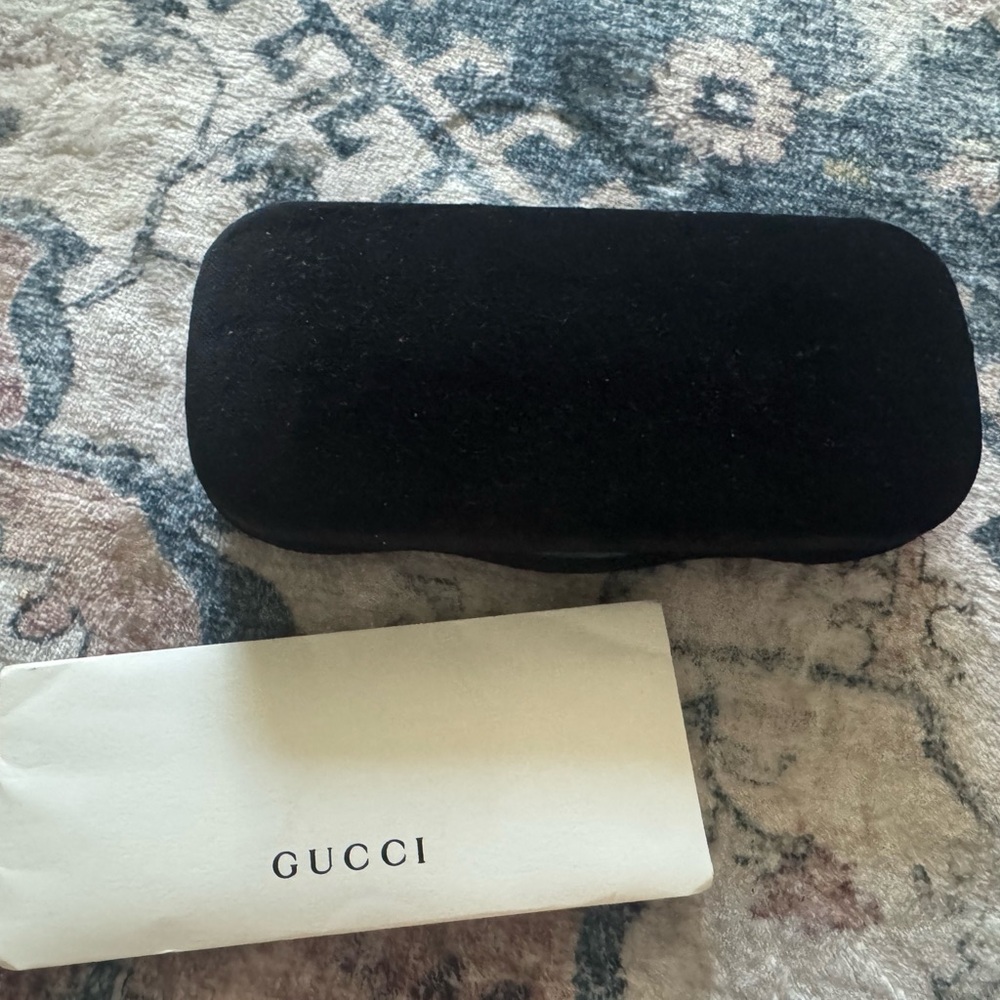 Gucci Black Sunglasses Case with White Dust Bag
